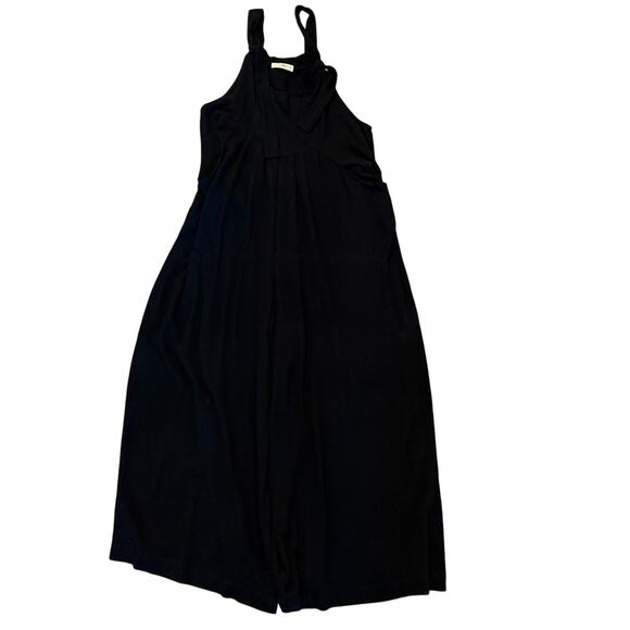 Natural Life Black Wide Leg Jumpsuit Women Medium Linen Blend Boho Festival - Picture 1 of 10